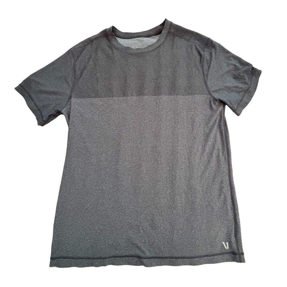Vuori Grey Colorblock Performance Grandview Tech Tee Men's L V197